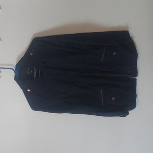 Eden Society Holly Contrast Hood Cargo Jacket, Navy